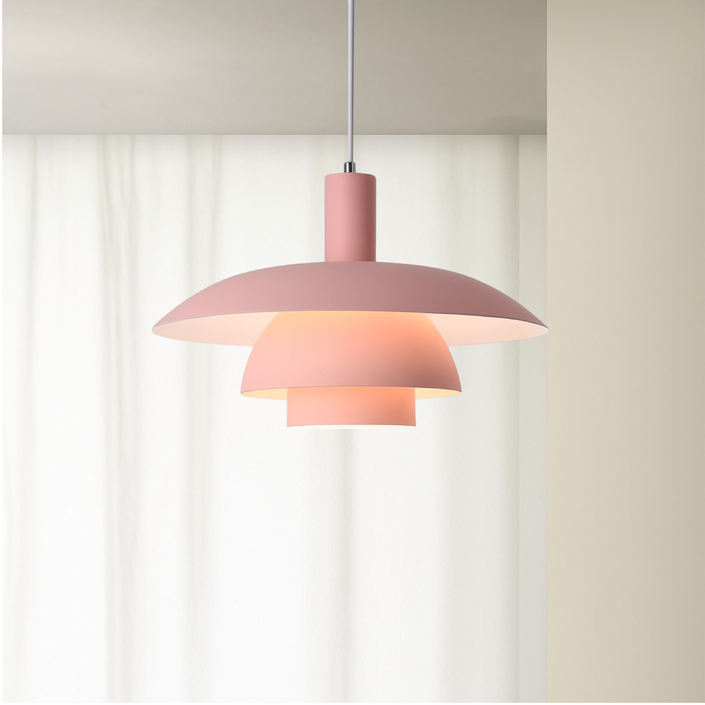 Danish Pendant Light | Scandinavian Elegance with LED Glow