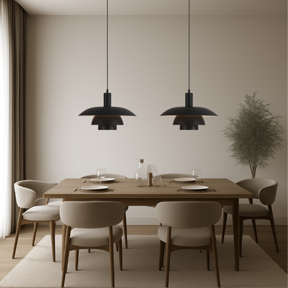 Danish Pendant Light | Scandinavian Elegance with LED Glow