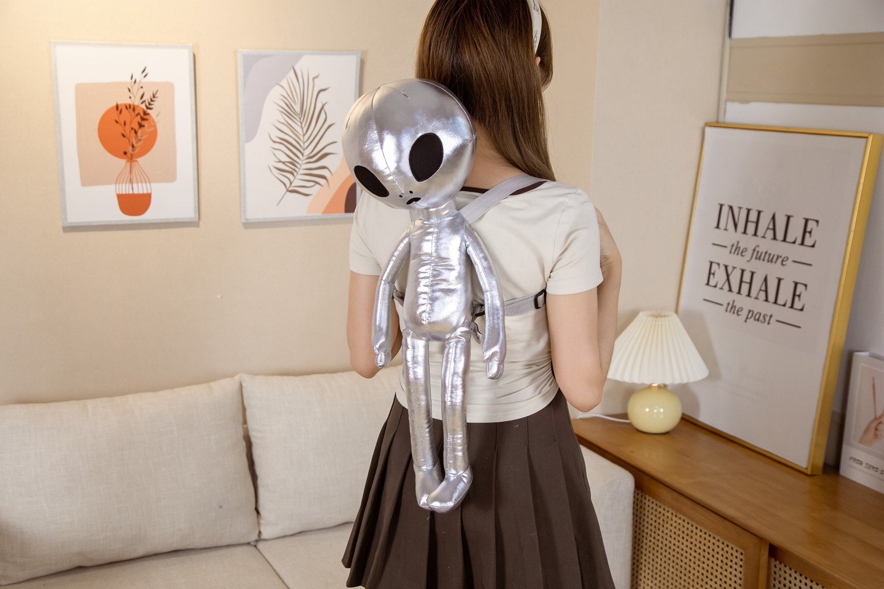 Alien Plush Backpack Toy | Soft, Cuddly Companion for Kids
