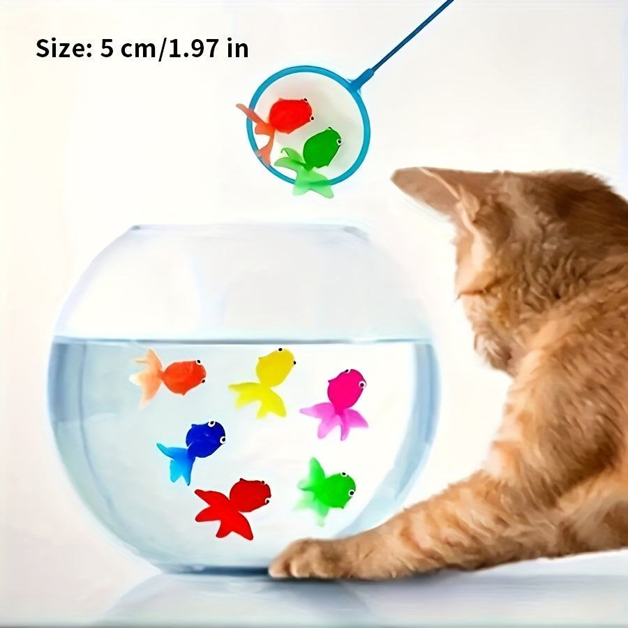 Floating Rubber Fish Toys | Colorful 12-Pack for Bath Fun