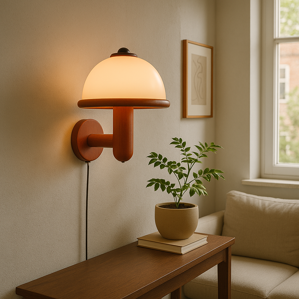 Mushroom Wall Lamp | Modern Scandinavian Design with Warm Glow