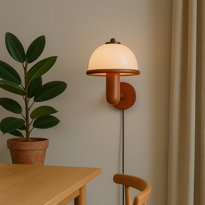Mushroom Wall Lamp | Modern Scandinavian Design with Warm Glow