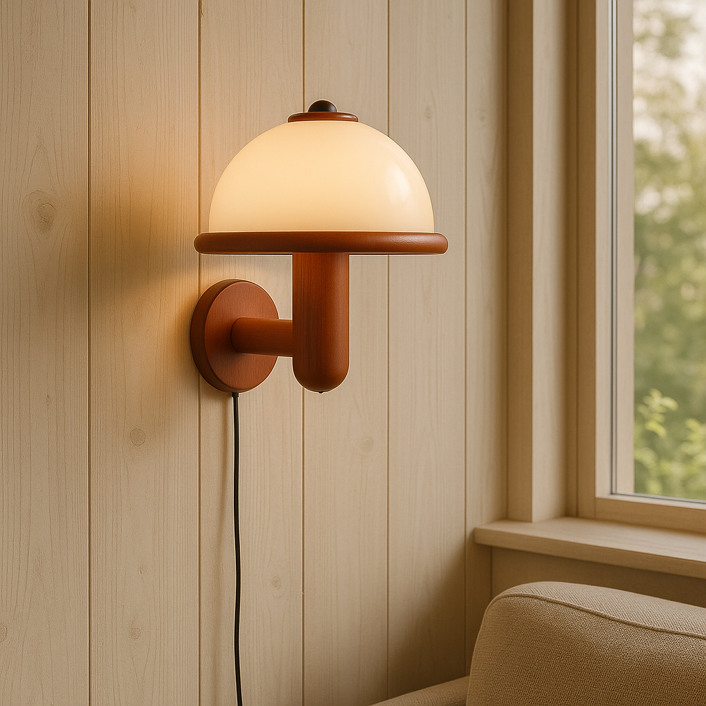 Mushroom Wall Lamp | Modern Scandinavian Design with Warm Glow