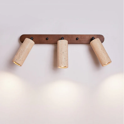 Travertine Wall Lamp | Adjustable LED Light Direction
