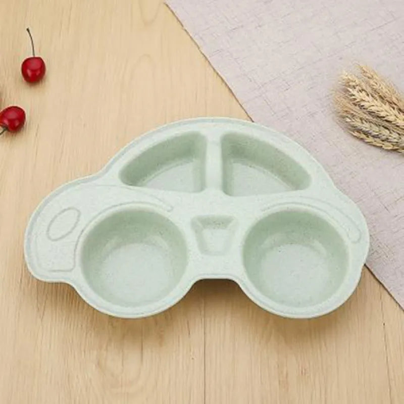 Kids Car Dinner Set | Eco-Friendly Divided Plate for Fun Meals