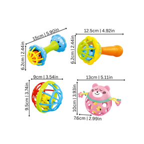 Musical Rattle Toy Set | Safe Teething Companion for Babies