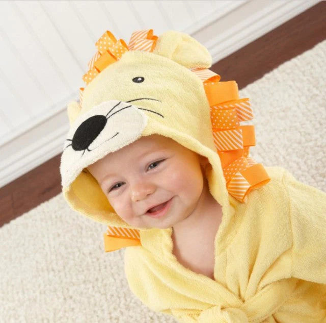 Baby Bathrobe for Toddlers | Soft Absorbent Cotton with Animal Design