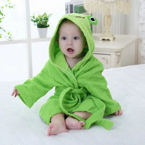 Baby Bathrobe for Toddlers | Soft Absorbent Cotton with Animal Design