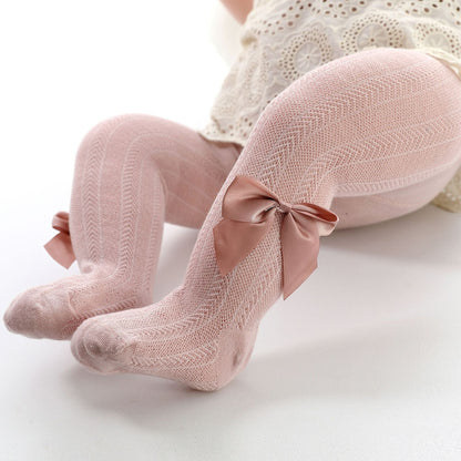 Baby Tights with Bow | Soft, Breathable Comfort for All Seasons
