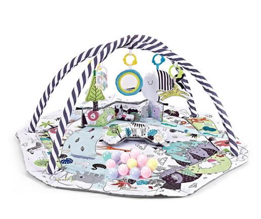 Baby Play Mat Set | 8-in-1 Soft Washable with Sensory Toys