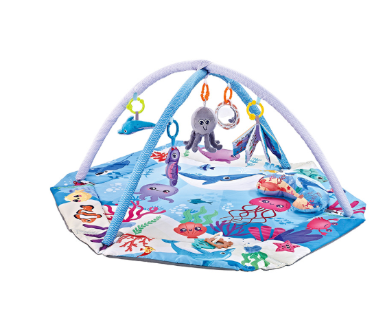 Baby Play Mat Set | 8-in-1 Soft Washable with Sensory Toys