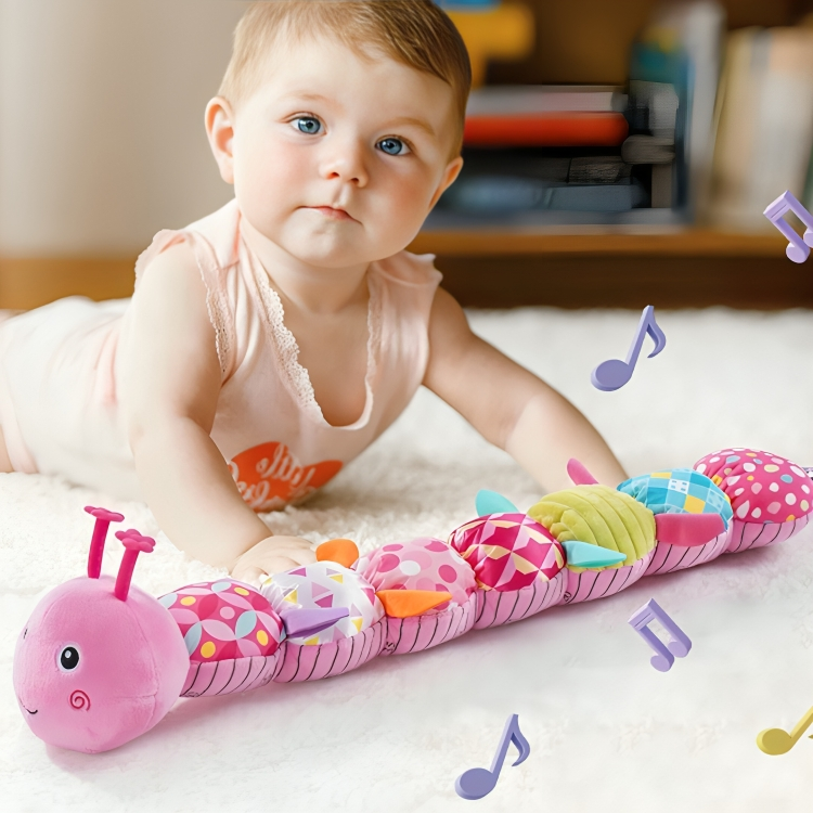 Musical Caterpillar Sensory Toy | Soft Plush Fabric for Infants