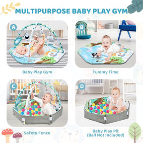Baby Play Mat with Toys | Soft, Breathable, Washable Design