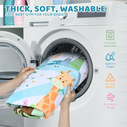 Baby Play Mat with Toys | Soft, Breathable, Washable Design