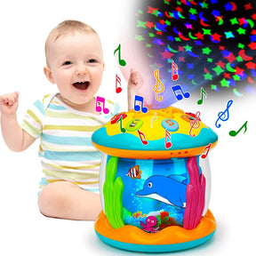 Ocean World Tummy Time Projector | BPA-Free, Portable Sensory Device