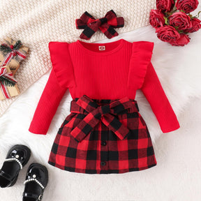 Knitted Turtleneck Skirt Set | Warm Cotton Outfit for Winter