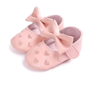 Non-Slip Baby Walking Shoes | Breathable Material with Bow Design