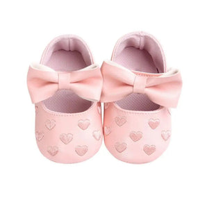 Non-Slip Baby Walking Shoes | Breathable Material with Bow Design