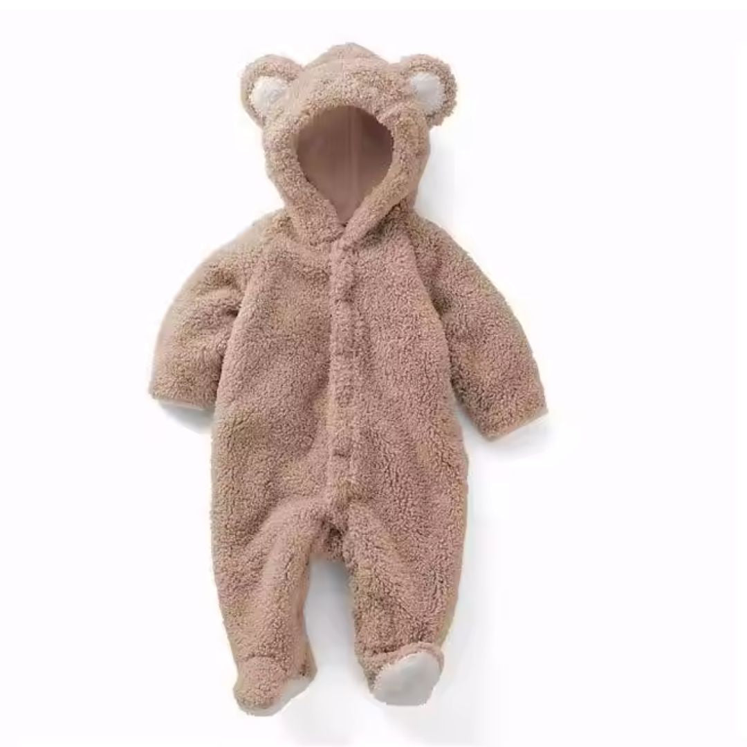 Baby Bear Hooded Onesie | Soft, Warm Outfit with Ears