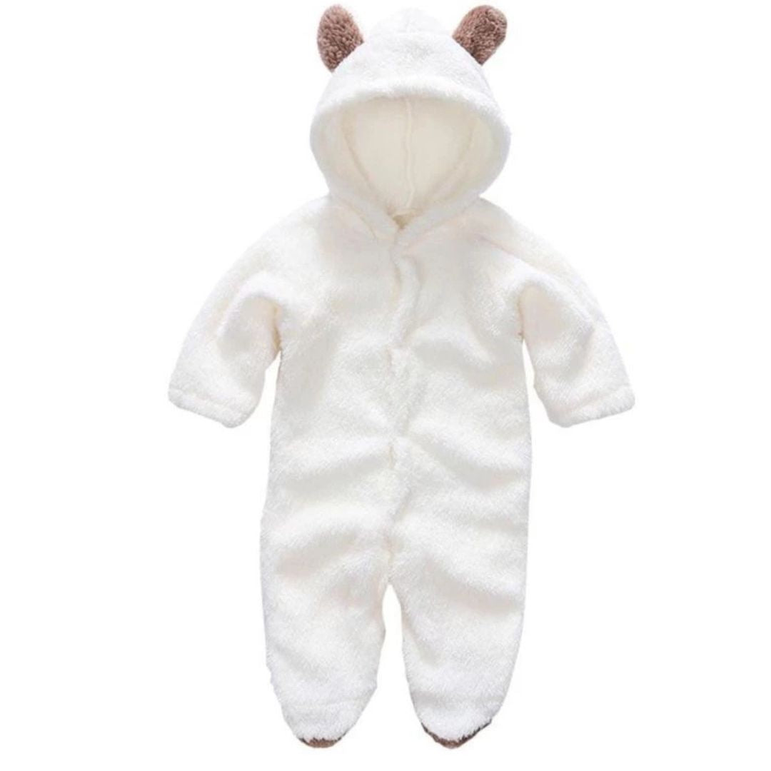 Baby Bear Hooded Onesie | Soft, Warm Outfit with Ears