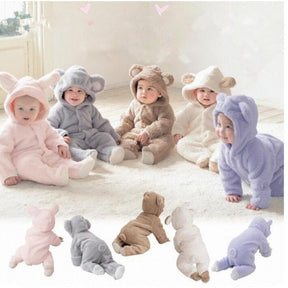Baby Bear Hooded Onesie | Soft, Warm Outfit with Ears