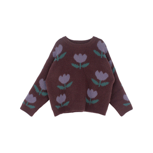 Tulip Print Children’s Sweater | Soft Fabric for All Seasons