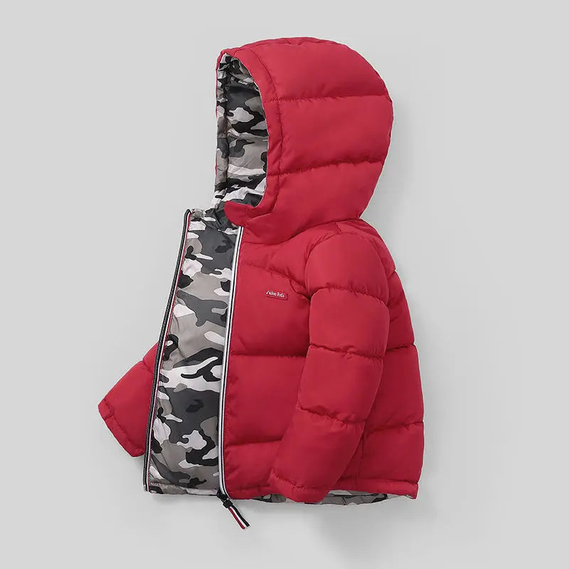 Boys Winter Coat | Thick Cotton Hooded Jacket