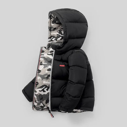 Boys Winter Coat | Thick Cotton Hooded Jacket