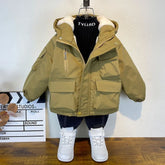 Boys Winter Coat | Thick Cotton Hooded Jacket