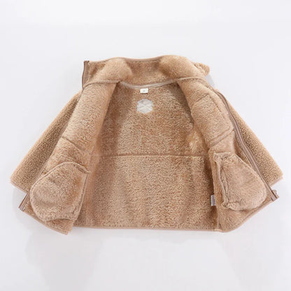 Boys Fleece Winter Jacket | Warm Zipper Outerwear for Chilly Days