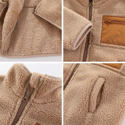 Boys Fleece Winter Jacket | Warm Zipper Outerwear for Chilly Days