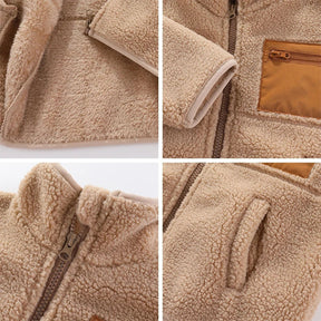 Boys Fleece Winter Jacket | Warm Zipper Outerwear for Chilly Days