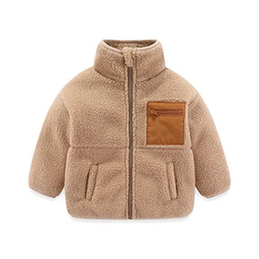 Boys Fleece Winter Jacket | Warm Zipper Outerwear for Chilly Days