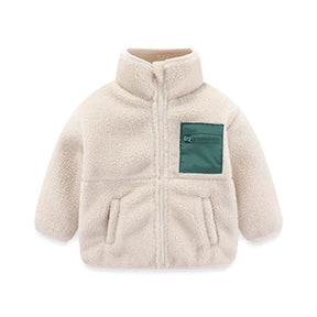 Boys Fleece Winter Jacket | Warm Zipper Outerwear for Chilly Days