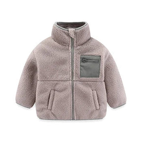Boys Fleece Winter Jacket | Warm Zipper Outerwear for Chilly Days