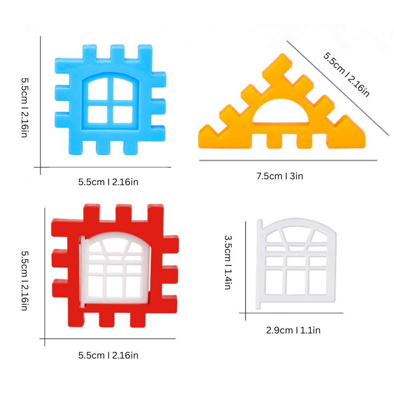 Colorful Building Blocks Set | Develops Motor Skills and Creativity