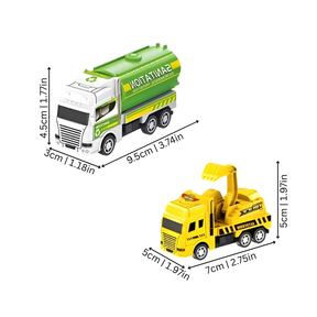 Friction Construction Trucks Set | Stimulates Imagination and Active Play