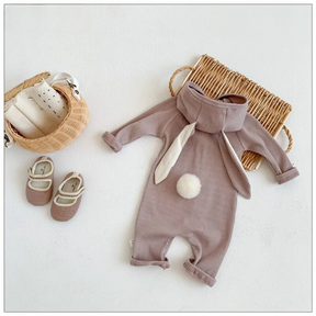 Baby Bunny Romper | Soft Cotton with Fluffy Tail