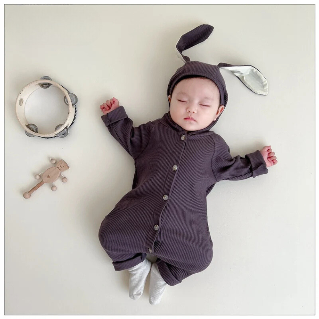 Baby Bunny Romper | Soft Cotton with Fluffy Tail