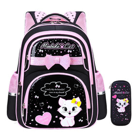 Cat Backpack for Kids | Black and Pink 3D Design