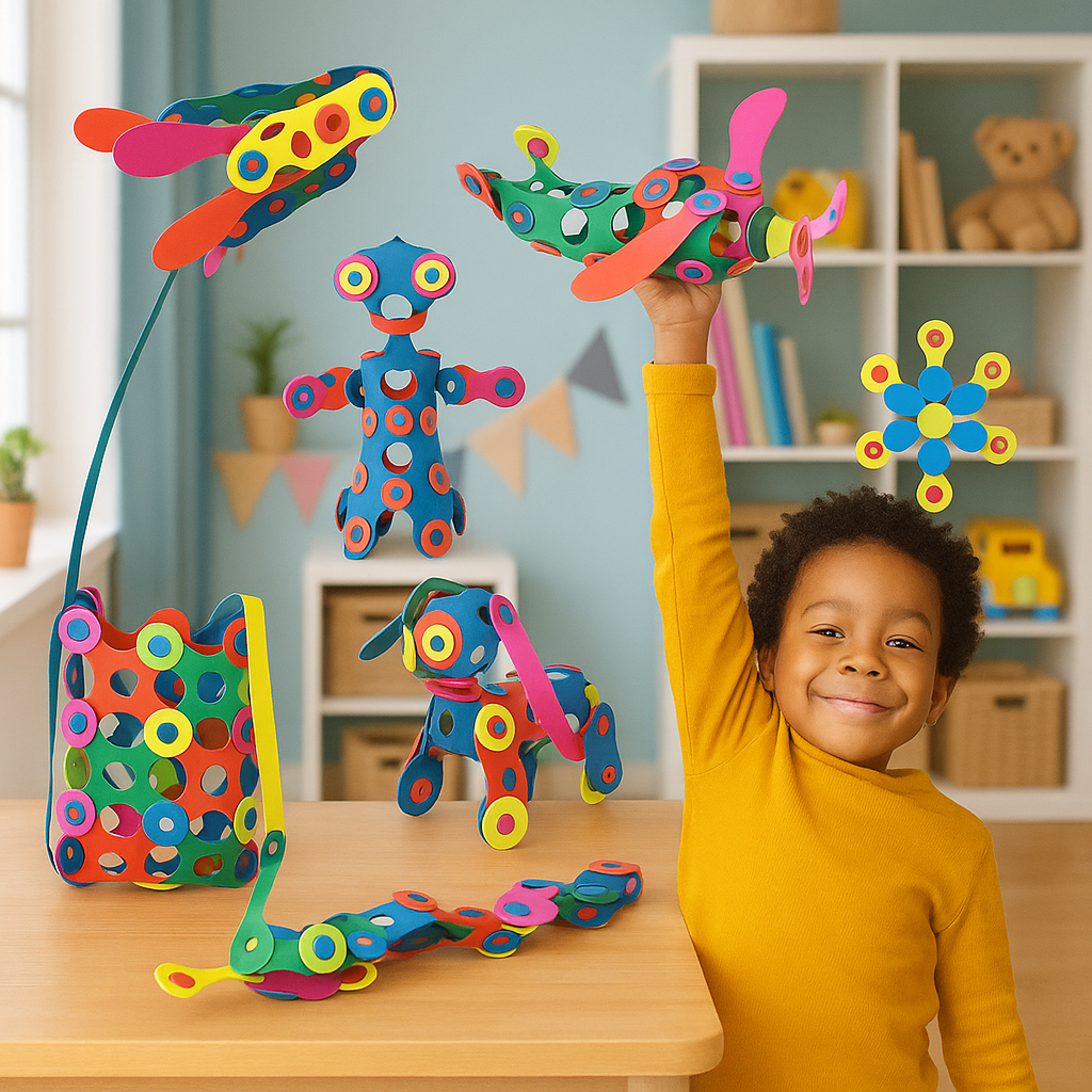 Magnetic Building Kit for Kids | Travel-Friendly STEM Learning Toy
