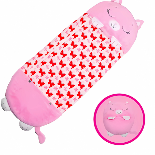 Children's Sleeping Bag Pillow | Cozy Cartoon Design for Travel