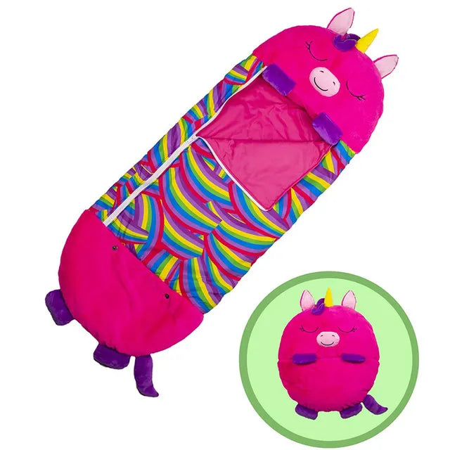 Children's Sleeping Bag Pillow | Cozy Cartoon Design for Travel