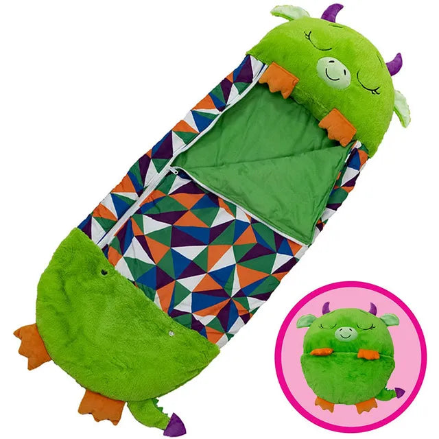 Children's Sleeping Bag Pillow | Cozy Cartoon Design for Travel