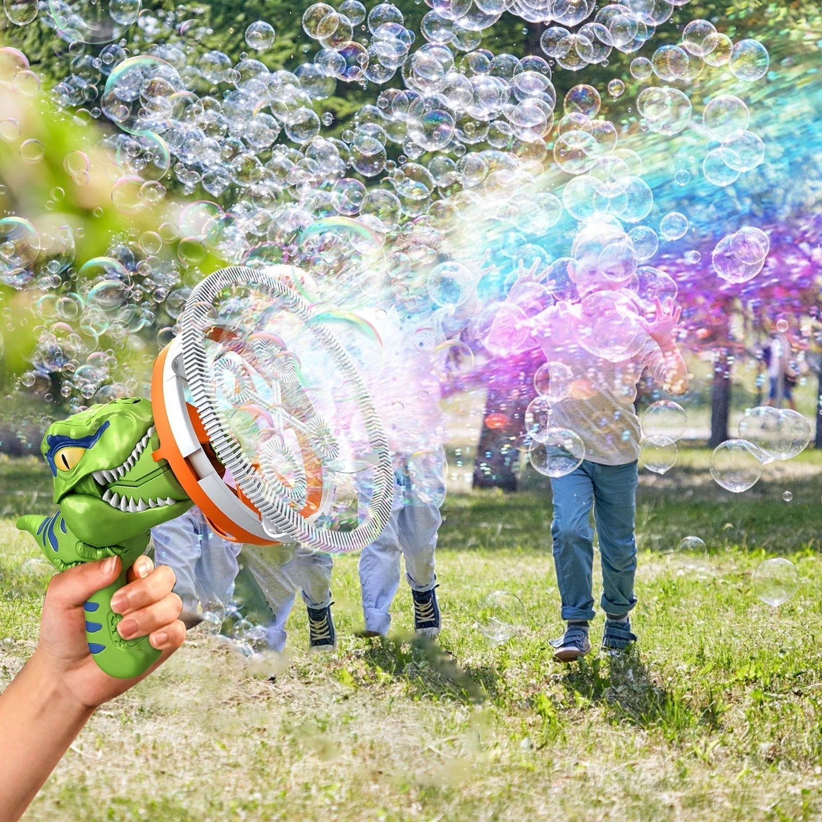 Dino Bubble Blaster | Automatic Fun for Outdoor Play