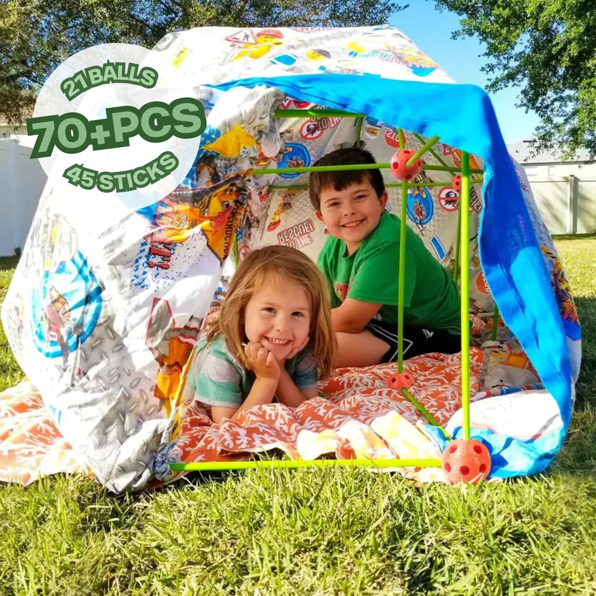 Kids' Fort Building Kit | Creative Indoor and Outdoor Play