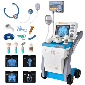 Children's Doctor Play Set | Interactive Cart with Light and Sound
