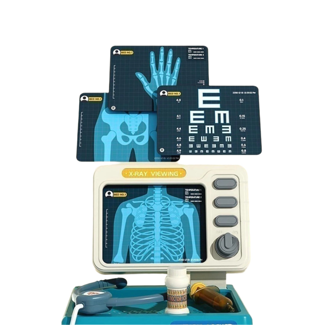 Children's Doctor Play Set | Interactive Cart with Light and Sound