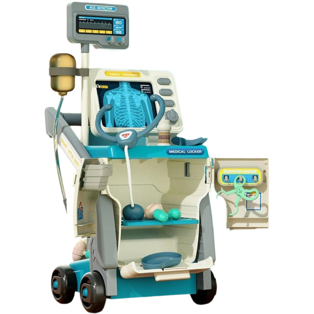 Children's Doctor Play Set | Interactive Cart with Light and Sound
