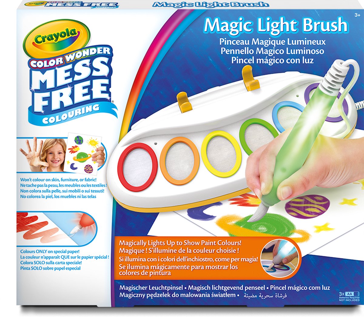 Magic Paint Set for Kids | Stain-Free Light-Up Brush Kit